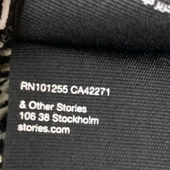 & Other Stories Flowy Leopard Print Mini Dress Puff Sleeves Side Tie Skirt 4 - Picture 12 of 16